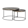 Salontafel Tulum Set van 2 stuks, kleur Brushed Gold