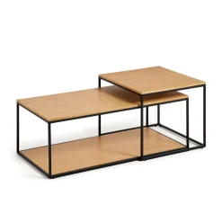 Salontafel Yoana Eikenhout, Set van 2 stuks