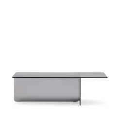Salontafel Zaren Grijs glas, 120 x 60cm