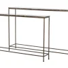 Sidetable Morena Set van 2 stuks, Marmer, kleur Bruin