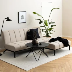 Slaapbank Meeka 120 x 198cm, kleur Beige
