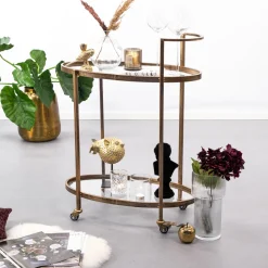 Trolley Push kleur Antique Brass
