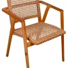 Tuinstoel Anya Teakhout en rattan