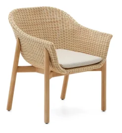 Tuinstoel Galea Teakhout en rattan