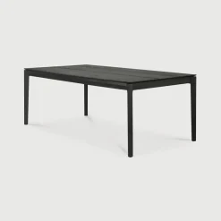 Uitschuifbare Eettafel Bok Gevernist Eikenhout, kleur Zwart