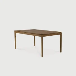 Uitschuifbare Eettafel Bok Ruw Teakhout, kleur Bruin