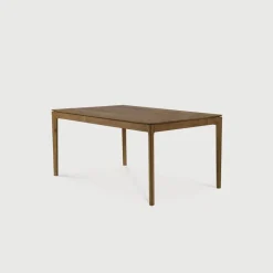 Uitschuifbare Eettafel Bok Ruw Teakhout, kleur Bruin