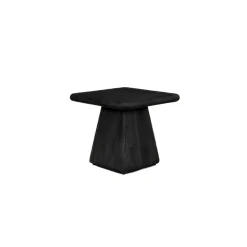 Vierkante Bijzettafel Asti Mangohout, kleur Zwart