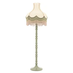 Vloerlamp Fringaloo Katoen en jute