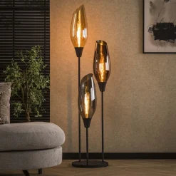 Vloerlamp Luvia Gemixt glas, 178cm hoog