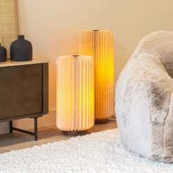 Vloerlamp Zuki Set van 2 stuks Linnen