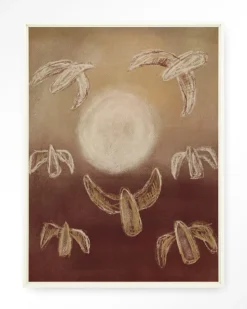 Wandkleed Birds By Night in maat en frame naar keuze