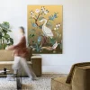 Wandkleed Birds in maat en frame naar keuze