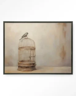 Wandkleed Birdy in maat en frame naar keuze