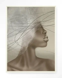 Wandkleed Cloudy Thoughts in maat en frame naar keuze