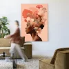 Wandkleed Flower Crown in maat en frame naar keuze