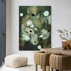 Wandkleed Forest Flower in maat en frame naar keuze