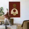 Wandkleed Forma 4 Red in maat en frame naar keuze