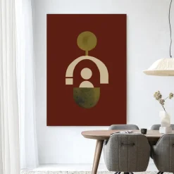 Wandkleed Forma 2 Red in maat en frame naar keuze