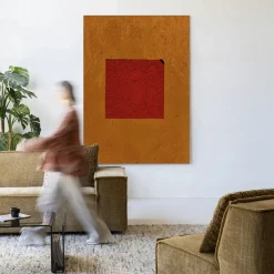 Wandkleed Geen Rood in maat en frame naar keuze