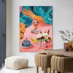 Wandkleed Ice Creams in maat en frame naar keuze