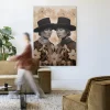 Wandkleed Lady Garden in maat en frame naar keuze