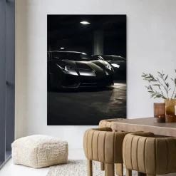 Wandkleed Luxury Garage in maat en frame naar keuze