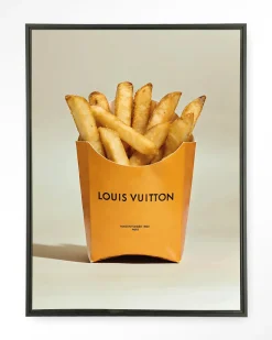 Wandkleed LV Fries in maat en frame naar keuze
