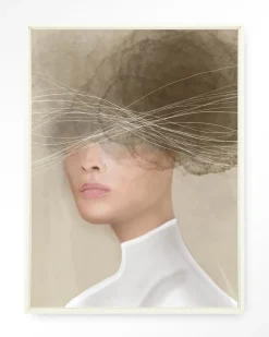 Wandkleed Mood Cloud in maat en frame naar keuze