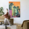 Wandkleed Palm Street in maat en frame naar keuze