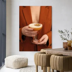 Wandkleed Pornstar Martini in maat en frame naar keuze