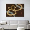 Wandkleed Ring Of Abstraction Brown in maat en frame naar keuze