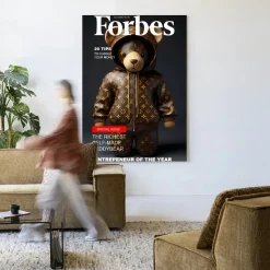 Wandkleed Selfmade Teddybear in maat en frame naar keuze