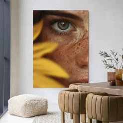 Wandkleed Sunflower in maat en frame naar keuze