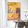 Wandkleed Sunflower Sun in maat en frame naar keuze