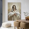 Wandkleed Swan Children in maat en frame naar keuze