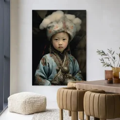 Wandkleed Traditional Child 2 in maat en frame naar keuze