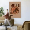 Wandkleed Wabi-Sabi Lifelines in maat en frame naar keuze