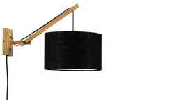 Wandlamp Andes Naturel, Small, Bamboe en Eco linnen