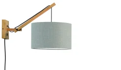 Wandlamp Andes Naturel, Small, Bamboe en Eco linnen