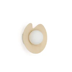 Wandlamp Wilara Eiken en glas