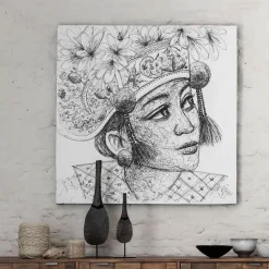 Wandpaneel Balinese Girl Kadek 100 x 100cm