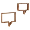 Wandplank Aeden Mangohout, Set van 2 stuks