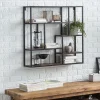 Wandrek Cristan Mangohout en metaal, 80 x 80cm