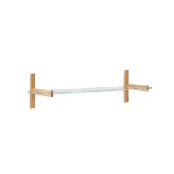 Wandrek Sitra Eikenhout en glas, 28 x 110cm