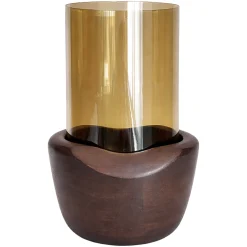 Windlicht Sloane 28cm, kleur Walnut