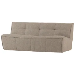 3-zits Bank Cluster Bouclé, 204cm, kleur Khaki bruin
