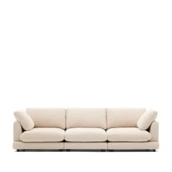 4-zits Bank Gala Chenille, kleur Beige