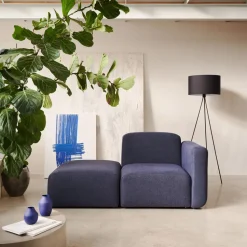 1-zits Bank Neom Met eindpaneel, kleur Donkerblauw