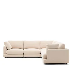 6-zits Hoekbank Gala Chenille, kleur Beige